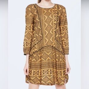ba&sh Mara Mini Dress in Yellow and Black